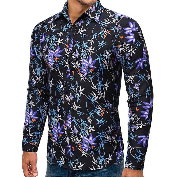 luminous petal pattern men's long-sleeved shirt high-quality comfortable fit fashion retro style travel office entertainment, White;black
luminous petal pattern men's long-sleeved shirt high-quality comfortable fit fashion retro style travel office entertainment, White;black