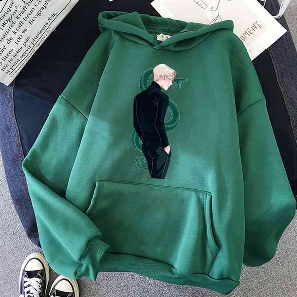 draco malfoy with green snake print hoodie women casual fleece sudaderas student hoodies fashion harajuku sweatshirts hooded 210805, Black
draco malfoy with green snake print hoodie women casual fleece sudaderas student hoodies fashion harajuku sweatshirts hooded 210805, Black