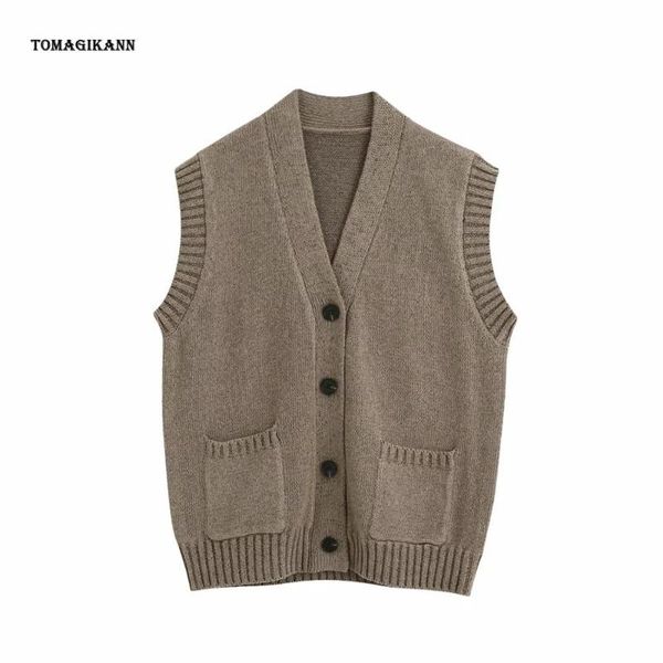 women's vests women sweater vest 2021 vintage solid v neck single breasted knitted cardigan casual pockets loose sleeveless waistcoat, Black;white
women's vests women sweater vest 2021 vintage solid v neck single breasted knitted cardigan casual pockets loose sleeveless waistcoat, Black;white