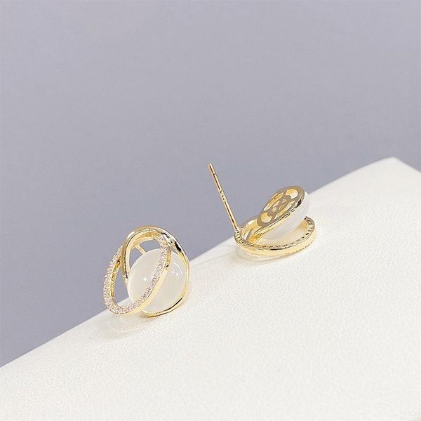 stud exquisite cz elegant opal beads earrings unique delicate, Golden;silver
stud exquisite cz elegant opal beads earrings unique delicate, Golden;silver