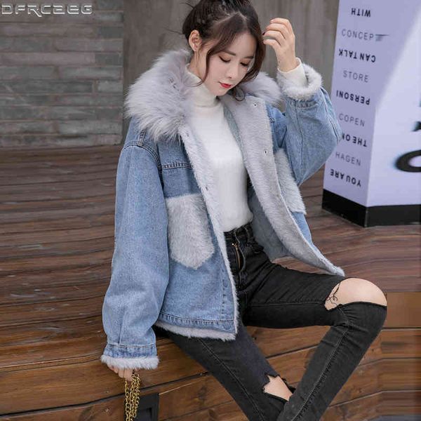women's jackets fashion streetwear winter denim jacket women big pocket thick velvet lining fur coats pink white loose veste i8xc, Black;brown
women's jackets fashion streetwear winter denim jacket women big pocket thick velvet lining fur coats pink white loose veste i8xc, Black;brown