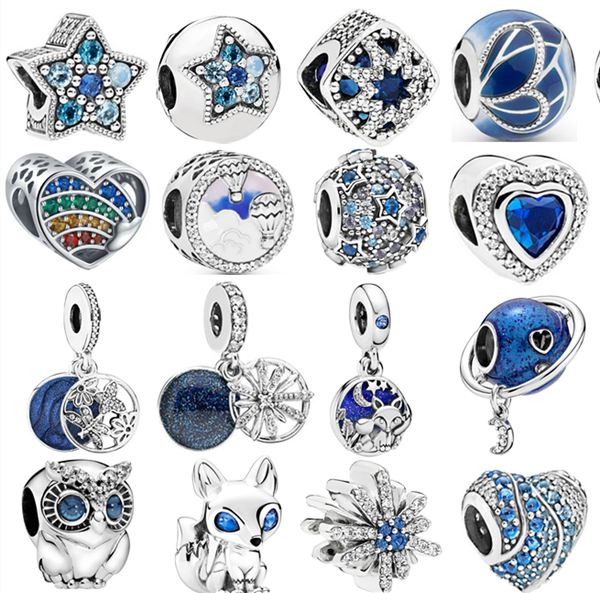 925 silver sky blue serie vlinder bloem eenhoorn sterren maan uil vliegtuig kralen fit originele pandora charms armband diy sieraden, Black
925 silver sky blue serie vlinder bloem eenhoorn sterren maan uil vliegtuig kralen fit originele pandora charms armband diy sieraden, Black