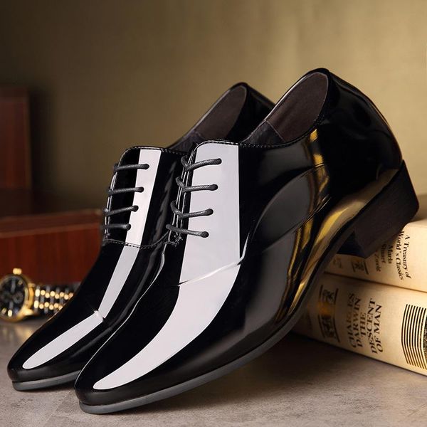 dress shoes 2021 autumn leather increase in men's breathable patent pointed toe british style men, Black
dress shoes 2021 autumn leather increase in men's breathable patent pointed toe british style men, Black