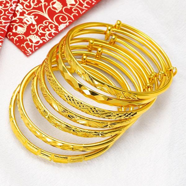 bangle thickened vietnamese sand gold bracelet long-lasting color brass gold-plated jewelry women luxury bangles wedding, Black
bangle thickened vietnamese sand gold bracelet long-lasting color brass gold-plated jewelry women luxury bangles wedding, Black
