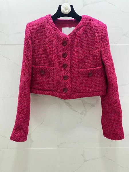 women's wool & blends single-breasted long-sleeved slim round neck short jacket 2021 autumn and winter, Black
women's wool & blends single-breasted long-sleeved slim round neck short jacket 2021 autumn and winter, Black