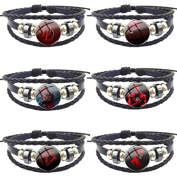 charm bracelets hero daredevil vintage jewelry with plated glass cabochon maxi black leather bracelet bangle for schoolgirl, Golden;silver
charm bracelets hero daredevil vintage jewelry with plated glass cabochon maxi black leather bracelet bangle for schoolgirl, Golden;silver