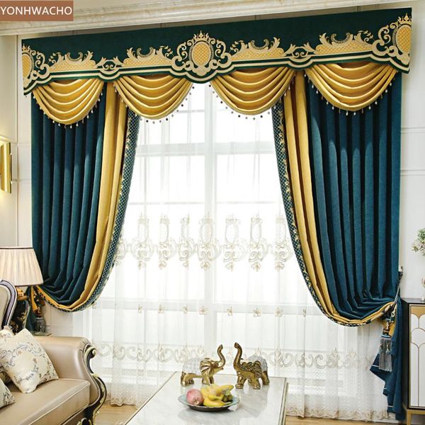 custom curtain popular simple living room luxury french chenille thick blue cloth blackout curtain valance tulle panel c533
custom curtain popular simple living room luxury french chenille thick blue cloth blackout curtain valance tulle panel c533