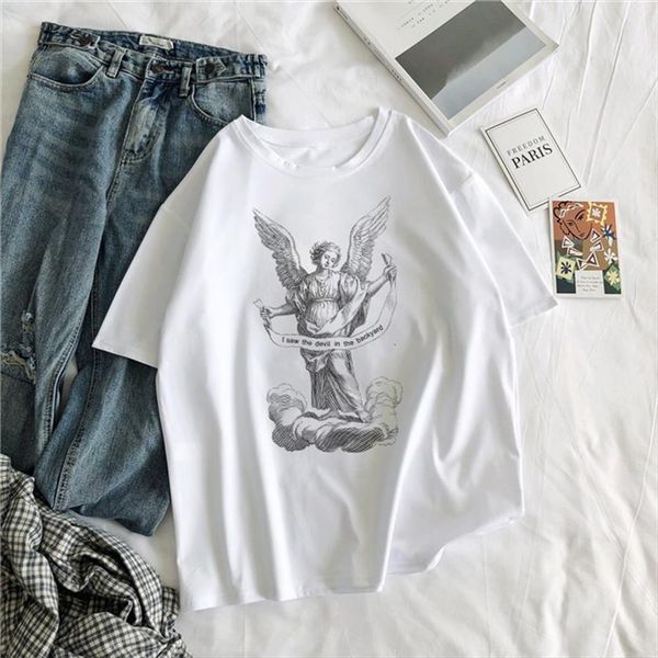 ulzzang vintage angel cartoon art women t shirts print fashion summer harajuku loose funny casual streetwear o neck, White
ulzzang vintage angel cartoon art women t shirts print fashion summer harajuku loose funny casual streetwear o neck, White