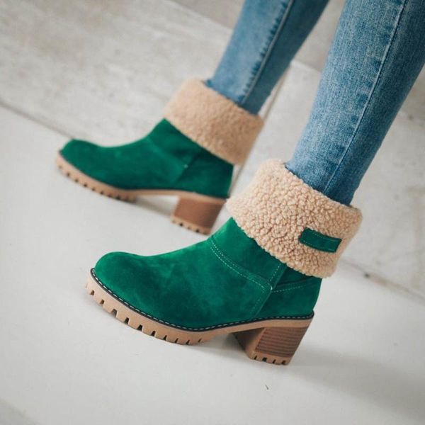 boots fleece women flock ankle 2021 warm autumn winter shoes solid romon middle 3cm heel high casual hairy side, Black
boots fleece women flock ankle 2021 warm autumn winter shoes solid romon middle 3cm heel high casual hairy side, Black