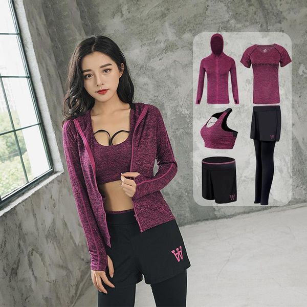 women 2021 yoga sets 5 five pieces jogging set fitness clothing woman sport suit gym running clothes running quick dry set, White;red
women 2021 yoga sets 5 five pieces jogging set fitness clothing woman sport suit gym running clothes running quick dry set, White;red