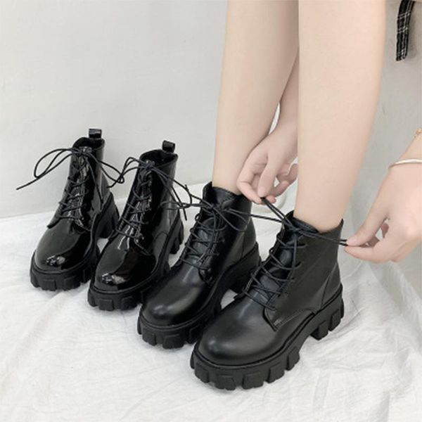 boots ankle platform 2021 women's shoes leather lolita bouttine drop center female women chunky woman lace up footwear, Black
boots ankle platform 2021 women's shoes leather lolita bouttine drop center female women chunky woman lace up footwear, Black