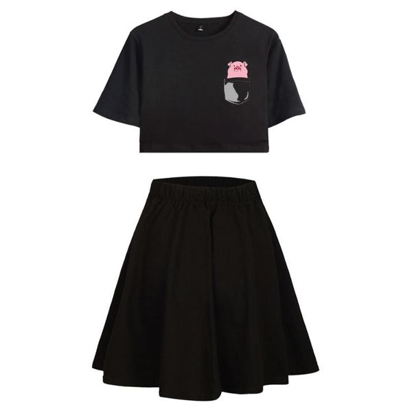 skirts 2021 year of the pig short skirt suit sleeve t-shirt and two piece girl casual kpop sets, Black
skirts 2021 year of the pig short skirt suit sleeve t-shirt and two piece girl casual kpop sets, Black