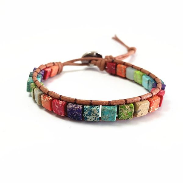 charm bracelets square colored natural stone bracelet tube beads leather wrap couples for women jewelry creative gift handmade, Golden;silver
charm bracelets square colored natural stone bracelet tube beads leather wrap couples for women jewelry creative gift handmade, Golden;silver