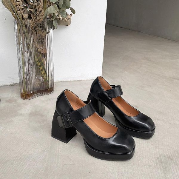 dress shoes platform pumps women square toe chunky retro fashion one strap buckle leather sandals 2021 autumn mary jane high heels, Black
dress shoes platform pumps women square toe chunky retro fashion one strap buckle leather sandals 2021 autumn mary jane high heels, Black