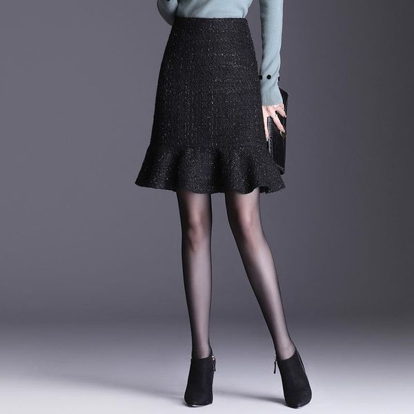 2021 new women's plus size m-4xl office skirt autumn and winter elegant high waist professional fishtail skirt, Black
2021 new women's plus size m-4xl office skirt autumn and winter elegant high waist professional fishtail skirt, Black