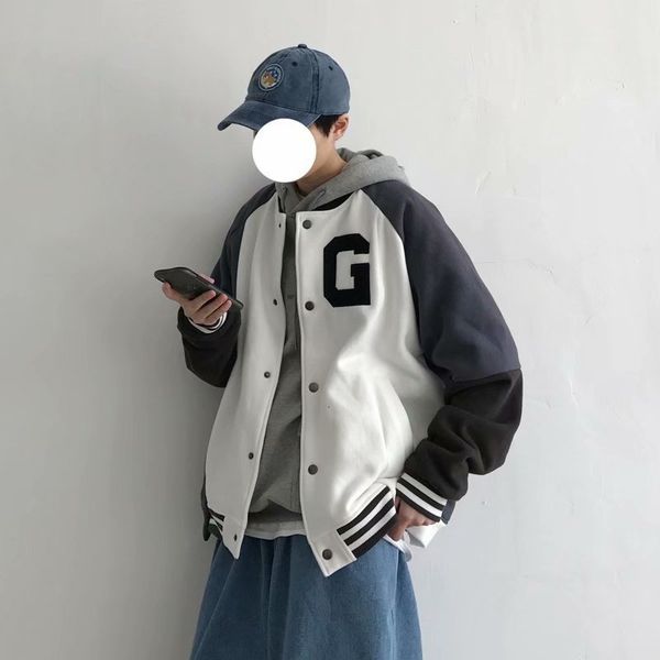 cec autumn and winter baseball men's fashion brand loose ruffian handsome trend plush student class jacket, Black;brown
cec autumn and winter baseball men's fashion brand loose ruffian handsome trend plush student class jacket, Black;brown