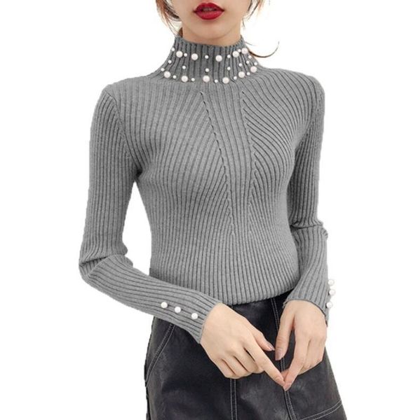 women's sweaters 2021 autumn winter turtleneck beading women sweater long sleeve knitting fashion knitted pullover underwear jumper p13, White;black
women's sweaters 2021 autumn winter turtleneck beading women sweater long sleeve knitting fashion knitted pullover underwear jumper p13, White;black