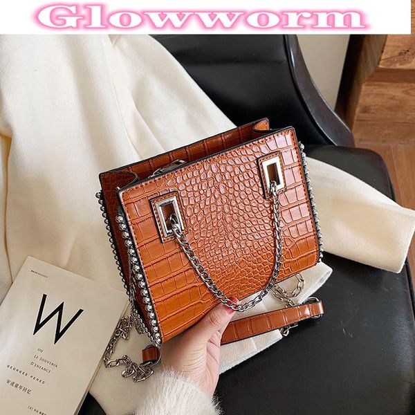 cross body stylish alligator pattern women handbag pu leather bag female silver rivets shoulder chains fashion woman totes bags
cross body stylish alligator pattern women handbag pu leather bag female silver rivets shoulder chains fashion woman totes bags