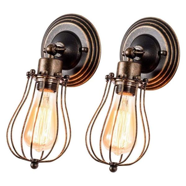 2 pcs vintage industrial wall lamp retro loft wall light lampshade cage guard sconce indoor restaurant home decor light fixture
2 pcs vintage industrial wall lamp retro loft wall light lampshade cage guard sconce indoor restaurant home decor light fixture