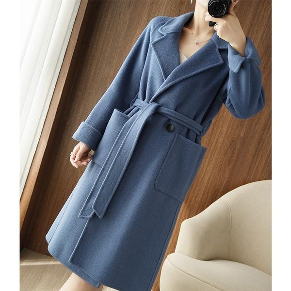 women's wool & blends double sided coat women winter casaul autumn long trench overcoat ladies jacket korean style clothes wpy4, Black
women's wool & blends double sided coat women winter casaul autumn long trench overcoat ladies jacket korean style clothes wpy4, Black