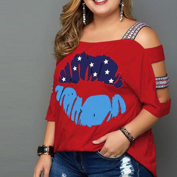 women plus size casual shirt flag printed summer off shoulder slings sleeve blouse women camisetas verano mujer ed, White
women plus size casual shirt flag printed summer off shoulder slings sleeve blouse women camisetas verano mujer ed, White