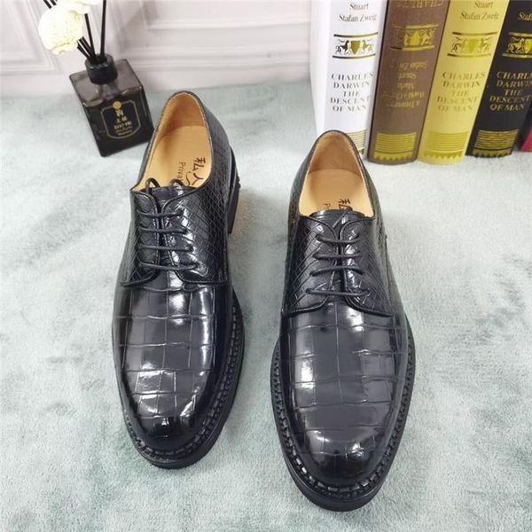 dress shoes business casual authentic crocodile belly skin men's office round toe designer genuine alligator leather male formal, Black
dress shoes business casual authentic crocodile belly skin men's office round toe designer genuine alligator leather male formal, Black