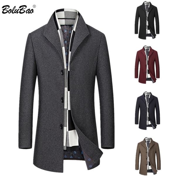 bolubao wool blend coats men winter men's solid color casual wool overcoat quality brand business trend wool coat male 211122, Black
bolubao wool blend coats men winter men's solid color casual wool overcoat quality brand business trend wool coat male 211122, Black