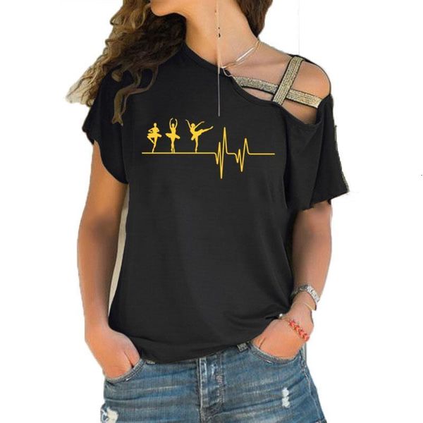 new summer love ballet t shirts cotton short sleeve woman dance t shirt female girl t-shirt irregular skew cross bandage tee, White
new summer love ballet t shirts cotton short sleeve woman dance t shirt female girl t-shirt irregular skew cross bandage tee, White