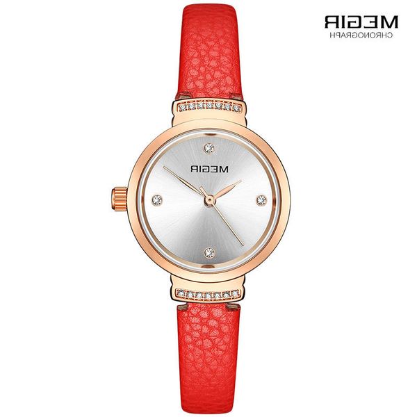 megir women's simple leather strap waterproof quartz watches casual fashion wristwatch for lady woman clock relogios 4207red, Slivery;brown
megir women's simple leather strap waterproof quartz watches casual fashion wristwatch for lady woman clock relogios 4207red, Slivery;brown