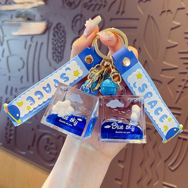 keychains creative square bottle floating liquid clouds keychain female fashion blue sky oiled space keyring car bag pendant keyfob gifts, Silver
keychains creative square bottle floating liquid clouds keychain female fashion blue sky oiled space keyring car bag pendant keyfob gifts, Silver
