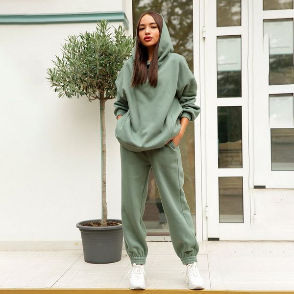 two piece outfits oversized hoodie and pants casual sport suit winter two piece set woman set autumn womens tracksuit 2021 new, Black;white
two piece outfits oversized hoodie and pants casual sport suit winter two piece set woman set autumn womens tracksuit 2021 new, Black;white