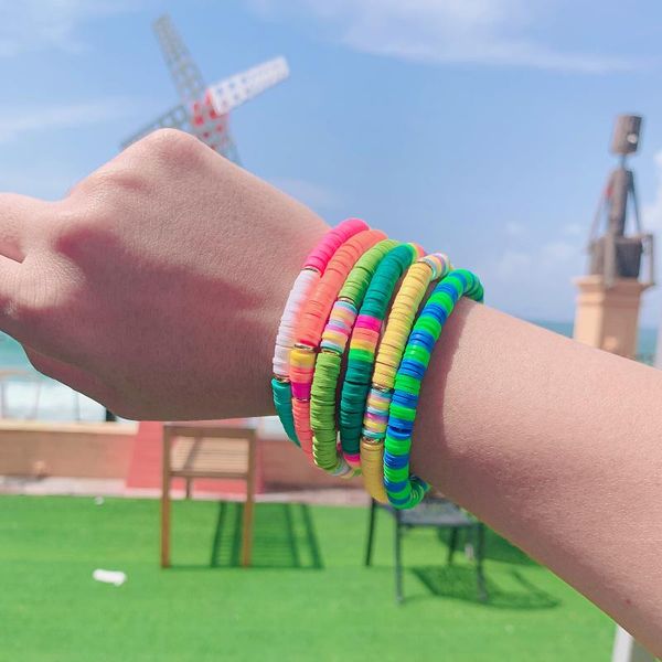 charm bracelets quanchi multicolor bracelet trendy stackable heishi beaded bohemian summer hand made elastic rope jewelry, Golden;silver
charm bracelets quanchi multicolor bracelet trendy stackable heishi beaded bohemian summer hand made elastic rope jewelry, Golden;silver