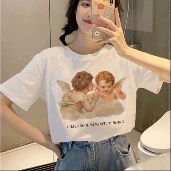 angel aesthetics ulzzang kawaii t shirt lady harajuku graphic t shirt grunge t shirt 90s korean version of the women, White
angel aesthetics ulzzang kawaii t shirt lady harajuku graphic t shirt grunge t shirt 90s korean version of the women, White