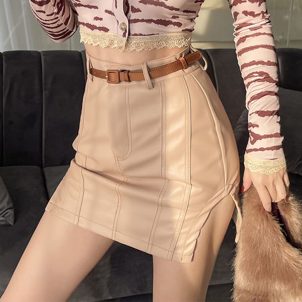 2021 vintage spring all-match black khaki colour plutonium female slit thin high wrapped hip-to-line skirt bdk1 
2021 vintage spring all-match black khaki colour plutonium female slit thin high wrapped hip-to-line skirt bdk1