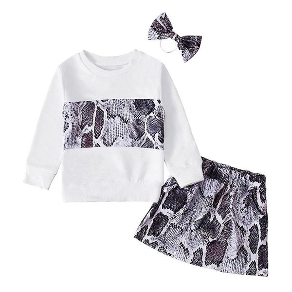 clothing sets 1-6y fashion kids baby girl long sleeve pullover sweatshirt a-line snake mini skirt 2pcs outfits girls set, White
clothing sets 1-6y fashion kids baby girl long sleeve pullover sweatshirt a-line snake mini skirt 2pcs outfits girls set, White