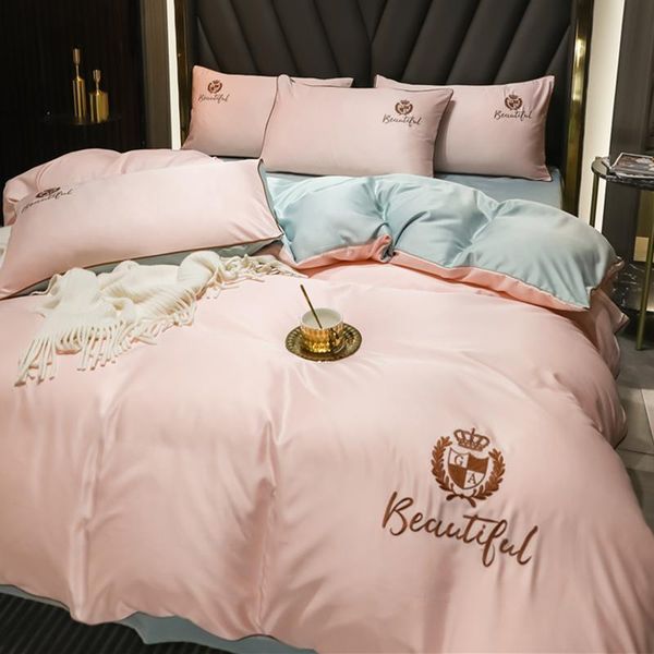 bedding sets four-piece real silk summer ice tencel naked sleeping silky bed sheet duvet cover light luxury european style
bedding sets four-piece real silk summer ice tencel naked sleeping silky bed sheet duvet cover light luxury european style
