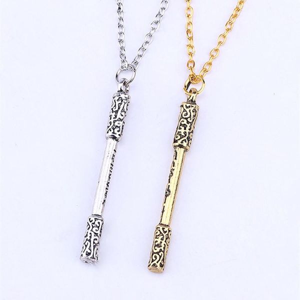 pendant necklaces punk monkey king bar for men metal stick & sweater chain movie jewelry women/men gift, Silver
pendant necklaces punk monkey king bar for men metal stick & sweater chain movie jewelry women/men gift, Silver