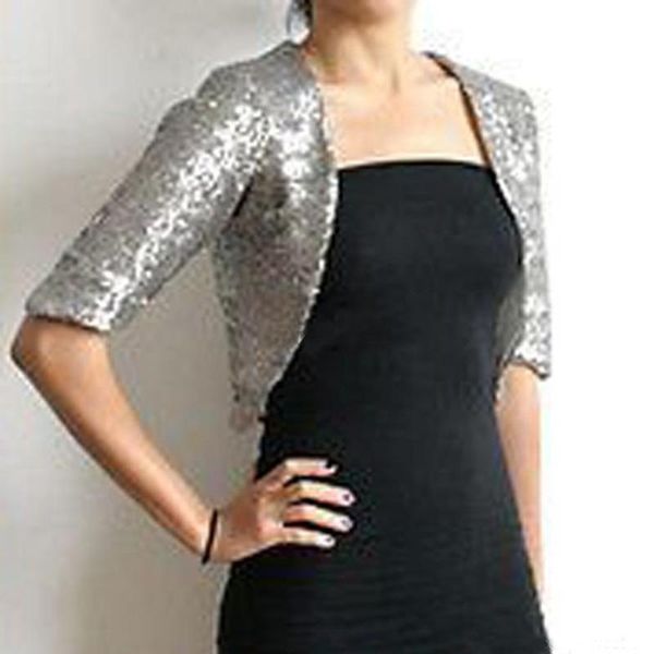 wraps & jackets shiny silver grey half sleeve sequined bridal shrug formal women country wedding party coat boleros accessories, White
wraps & jackets shiny silver grey half sleeve sequined bridal shrug formal women country wedding party coat boleros accessories, White