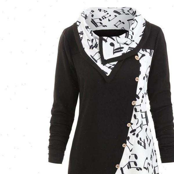 womens sweatshirts pullover casual cowl neck musical notes turtleneck tartan tunic sweatshirt pullover sudadera mujer 45, Black
womens sweatshirts pullover casual cowl neck musical notes turtleneck tartan tunic sweatshirt pullover sudadera mujer 45, Black