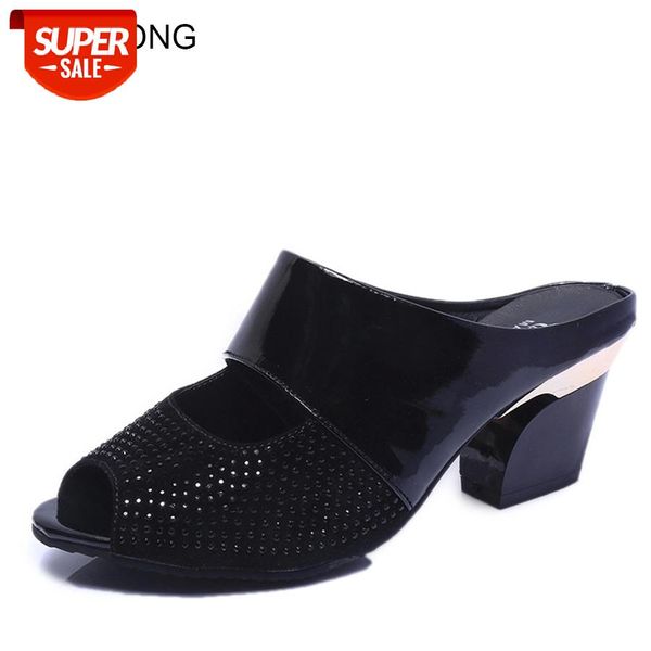 lcizrong summer fashion .5cm leather peep toe high heel sandals women mixed colors crystal hoof heels non-slip ladies sandals #e04e, Black
lcizrong summer fashion .5cm leather peep toe high heel sandals women mixed colors crystal hoof heels non-slip ladies sandals #e04e, Black