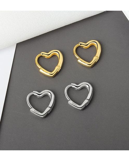 hoop & huggie 2021 simple cute sweet heart buckle earrings fashion for women heart-shaped circle piercing jewelry, Golden;silver
hoop & huggie 2021 simple cute sweet heart buckle earrings fashion for women heart-shaped circle piercing jewelry, Golden;silver