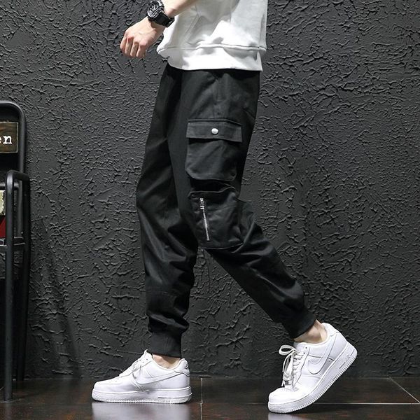 men's pants hip hop joggers cargo full-length 2021 men harem multi-pocket streetwear casual male trousers m-5xl four seasons, Black
men's pants hip hop joggers cargo full-length 2021 men harem multi-pocket streetwear casual male trousers m-5xl four seasons, Black