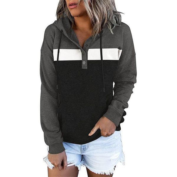 women's hoodies & sweatshirts autumn and winter women pulovers hooded 2021 aesthetic clothing color matching long sleeve woman, Black
women's hoodies & sweatshirts autumn and winter women pulovers hooded 2021 aesthetic clothing color matching long sleeve woman, Black