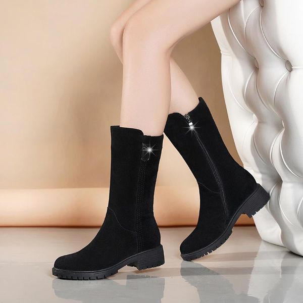 boots autumn mid calf for women platform high heels shoes woman buckle black booties casual kid suede footwear w0115
boots autumn mid calf for women platform high heels shoes woman buckle black booties casual kid suede footwear w0115