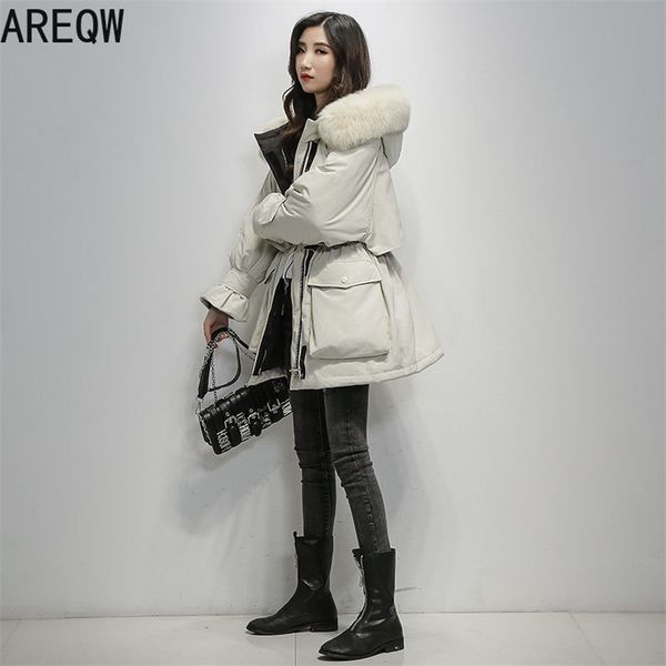 women's winter clothes korean loose parkas medium long thickened puffer jacket plus size clothing for women 210913, Black
women's winter clothes korean loose parkas medium long thickened puffer jacket plus size clothing for women 210913, Black