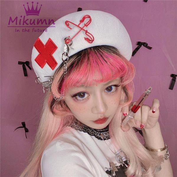 berets harajuku cross chain cute white knitted beret hats punk girls chic streetwear, Blue;gray
berets harajuku cross chain cute white knitted beret hats punk girls chic streetwear, Blue;gray