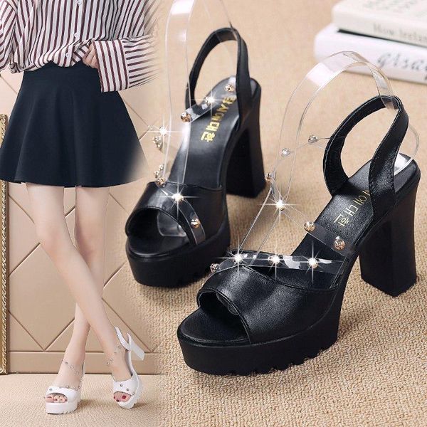 sandals platform high heels slides female fashion rivets transparent straps thick summer women casual shoes size 35-40, Black
sandals platform high heels slides female fashion rivets transparent straps thick summer women casual shoes size 35-40, Black