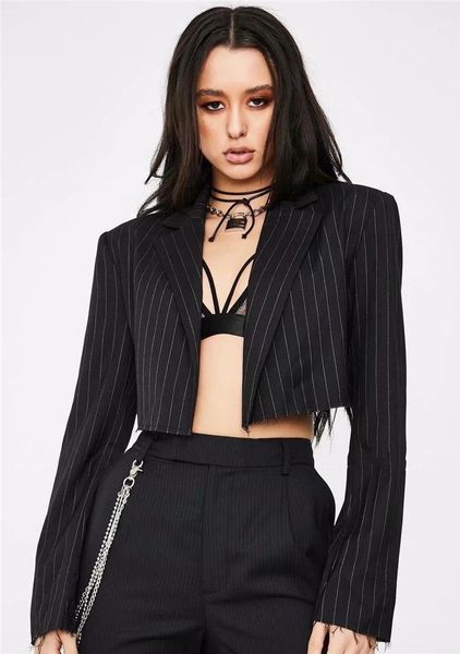 slim short blazer striped suit women chic punk gothic casual high street fashion design streetwear cool girl clothes women's suits & bl, White;black
slim short blazer striped suit women chic punk gothic casual high street fashion design streetwear cool girl clothes women's suits & bl, White;black