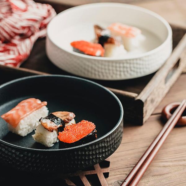 dishes & plates japanese ceramic salad bowl retro frosted western platehome black and white shallow mouth main course sushi plate table
dishes & plates japanese ceramic salad bowl retro frosted western platehome black and white shallow mouth main course sushi plate table