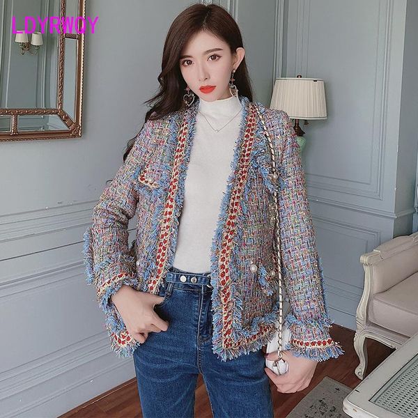 women's jackets temperament celebrity gold blue tweed coat hong kong style spring and autumn winter, Black;brown
women's jackets temperament celebrity gold blue tweed coat hong kong style spring and autumn winter, Black;brown